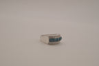 Triple-row channel and pavé set ring