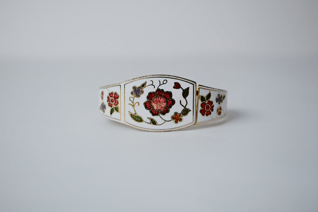 Vintage Enamel Painted Cloisonne Bracelet