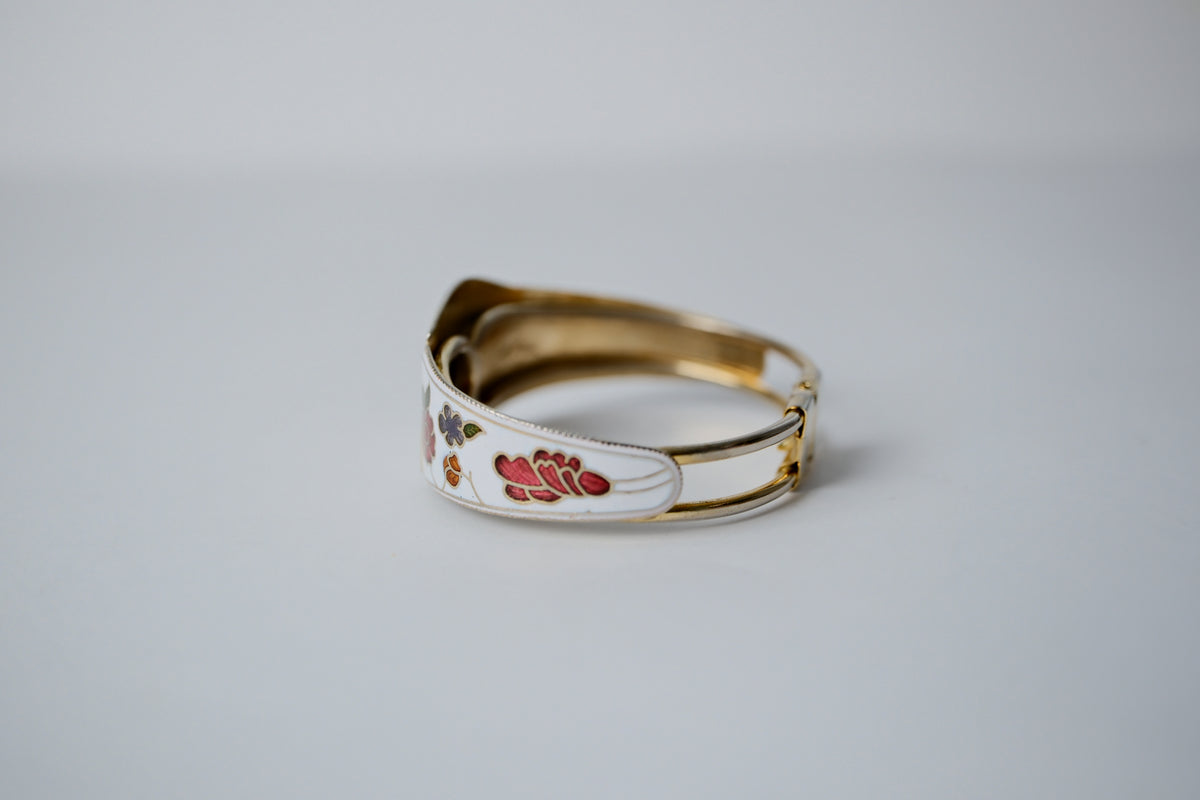 Vintage Enamel Painted Cloisonne Bracelet