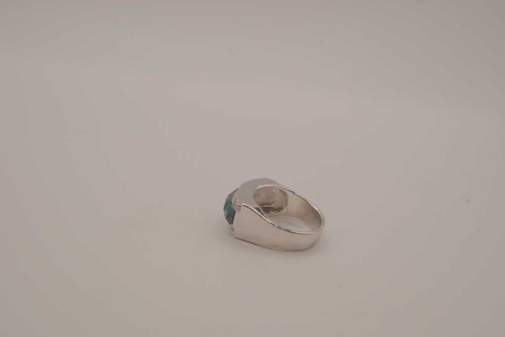 Triple-row channel and pavé set ring