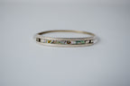 Vintage Sterling Silver Inlaid Abalone Shell Bracelet