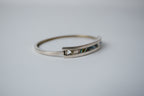 Vintage Sterling Silver Inlaid Abalone Shell Bracelet