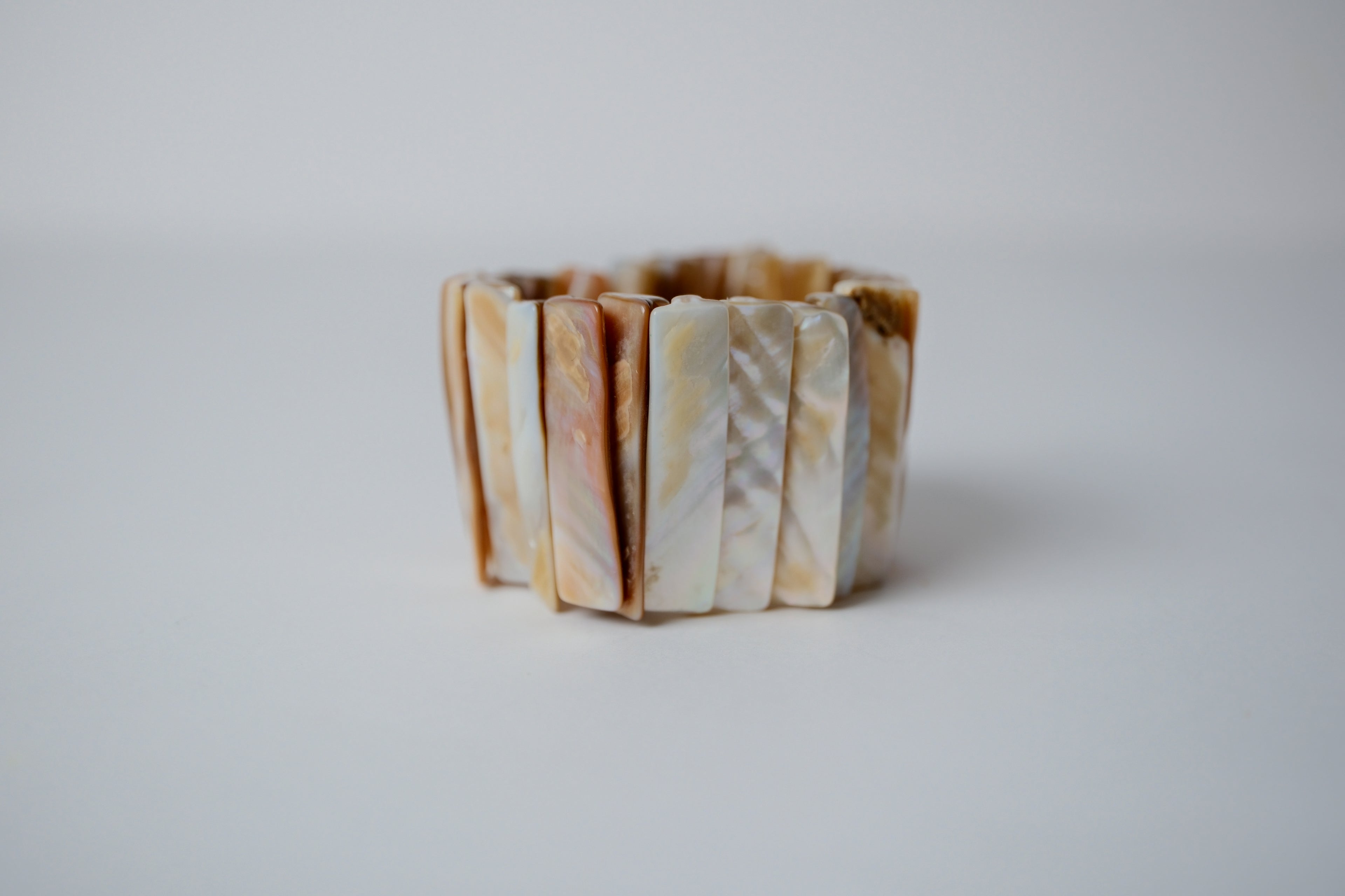 Vintage Mother of Pearl Stretchy Bracelet