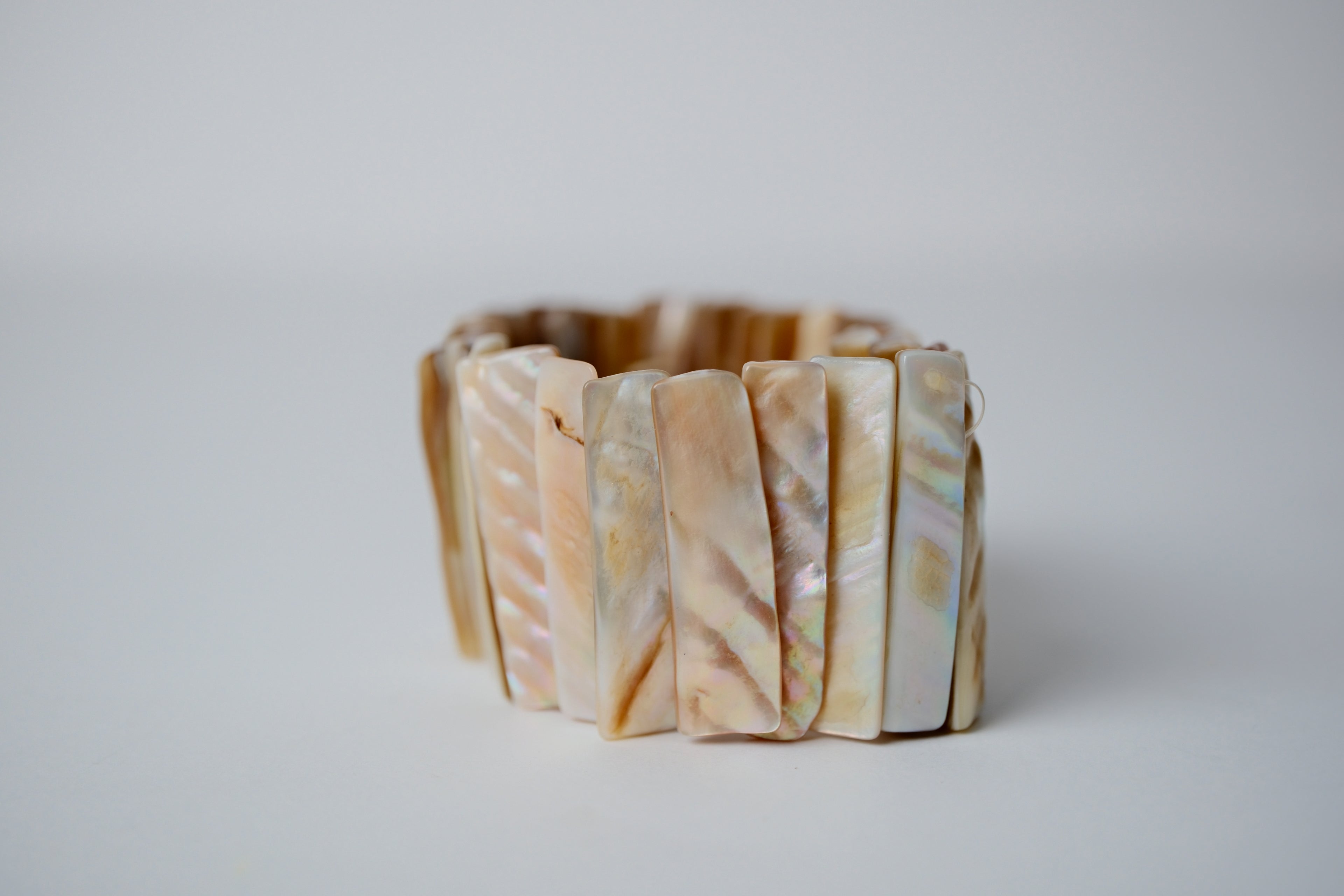 Vintage Mother of Pearl Stretchy Bracelet