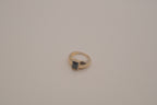 Rectangular-cut black hematite ring