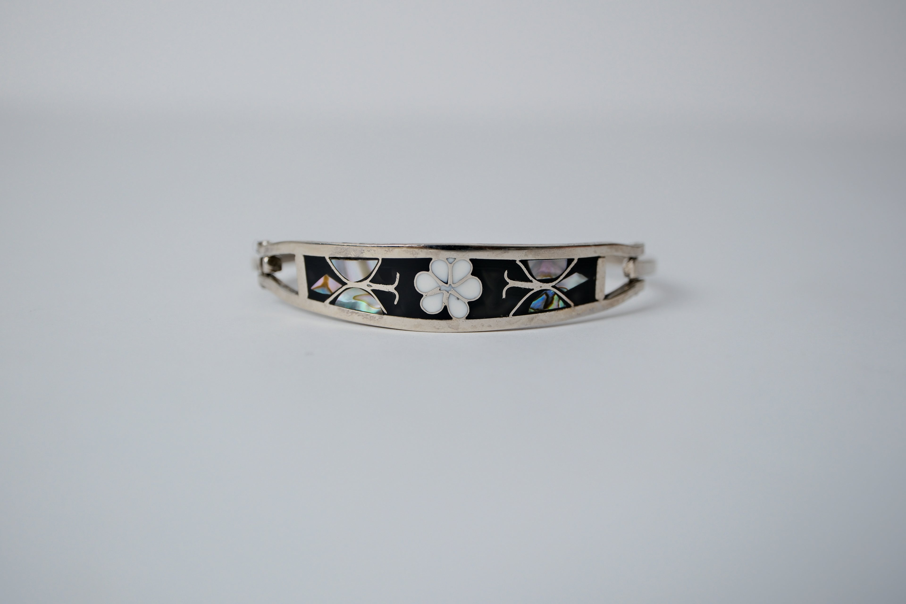 Vintage Abalone Sterling Silver Bracelet