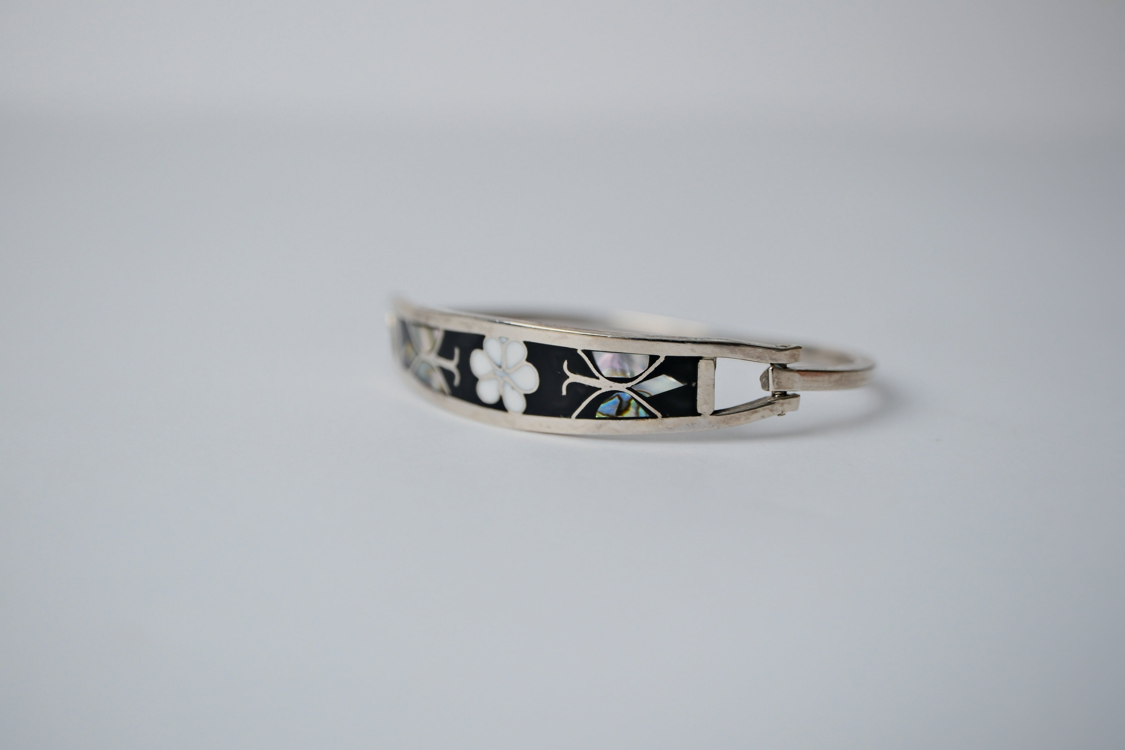 Vintage Abalone Sterling Silver Bracelet