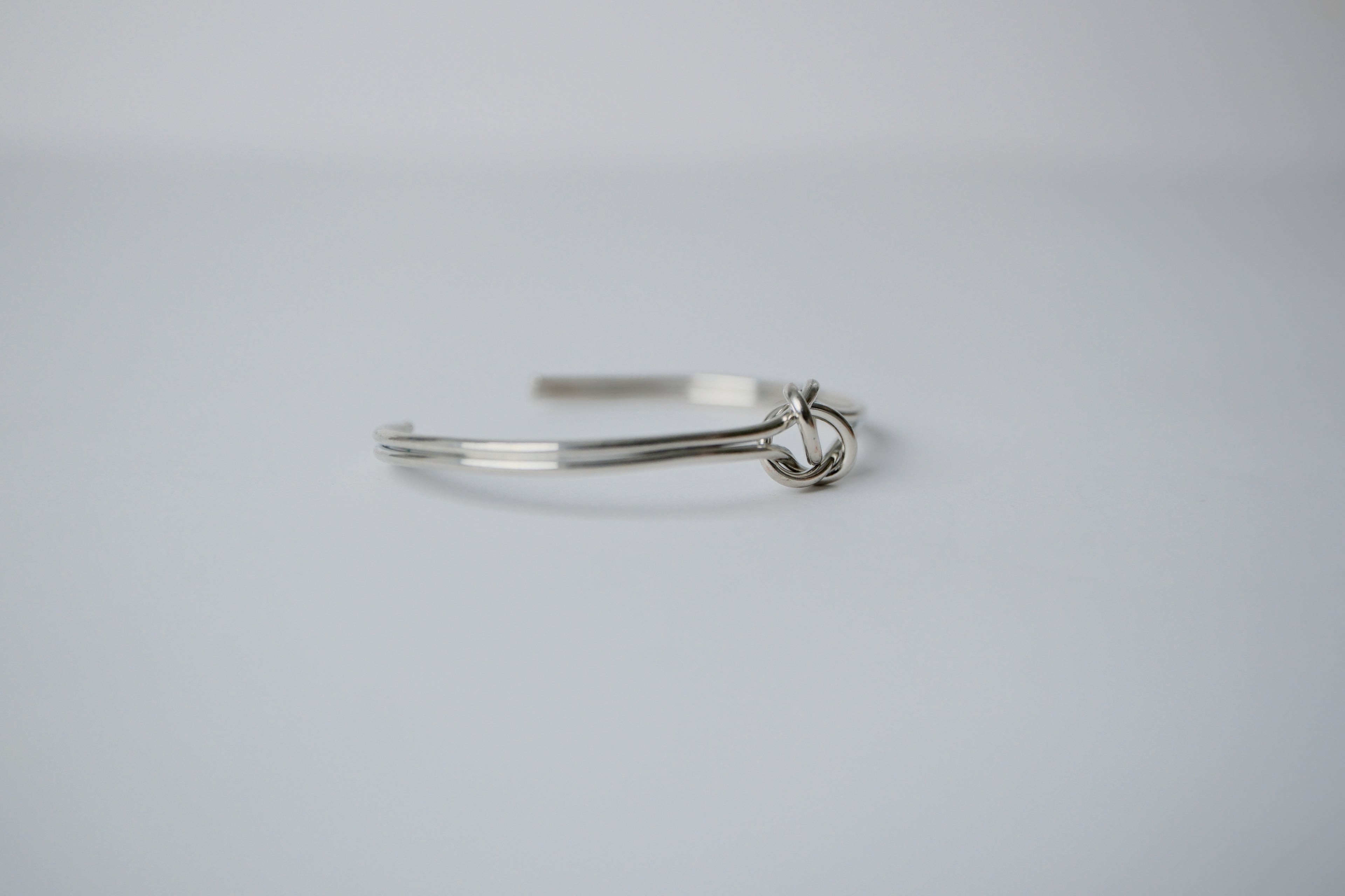 Vintage Knotted Sterling Silver Cuff Bangle