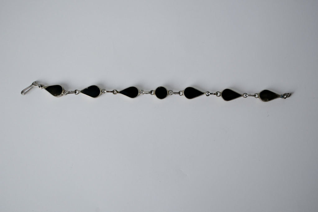 Vintage Howlite Silver Bracelet
