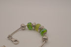 Pandora style vibrant green charm bracelet