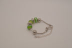 Pandora style vibrant green charm bracelet