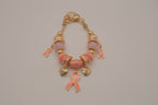 Pandora style Breast cancer awareness charm bracelet