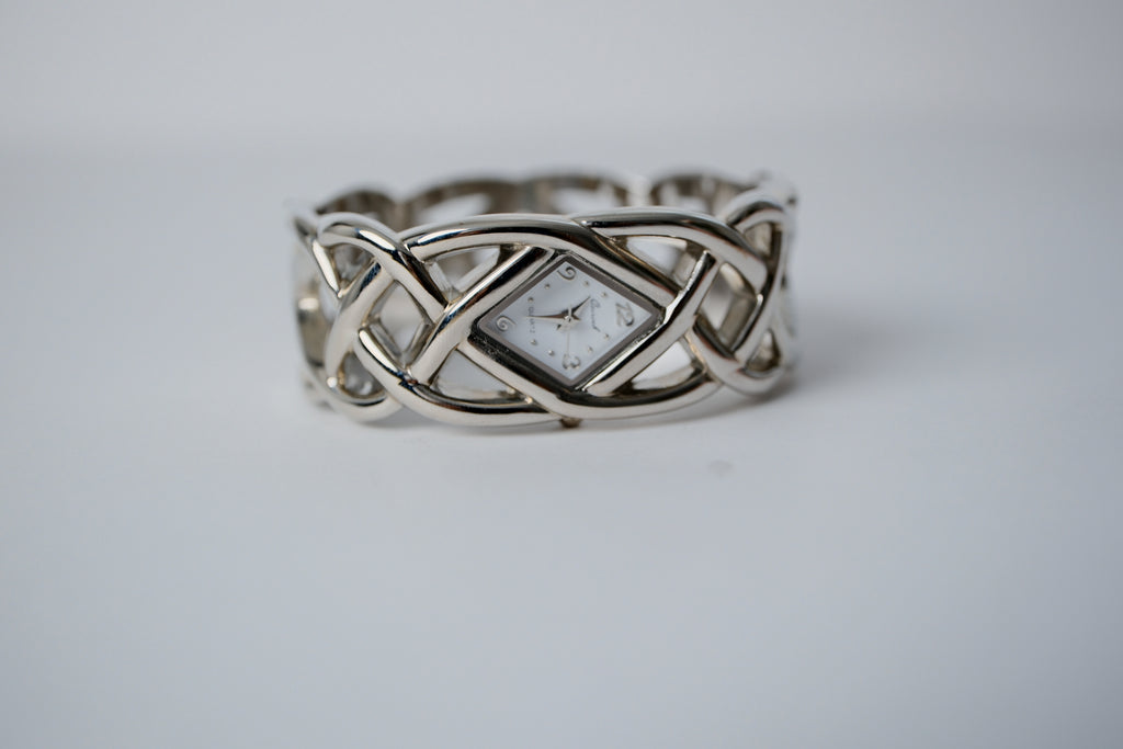 Vintage Osirock Silver Watch Bangle