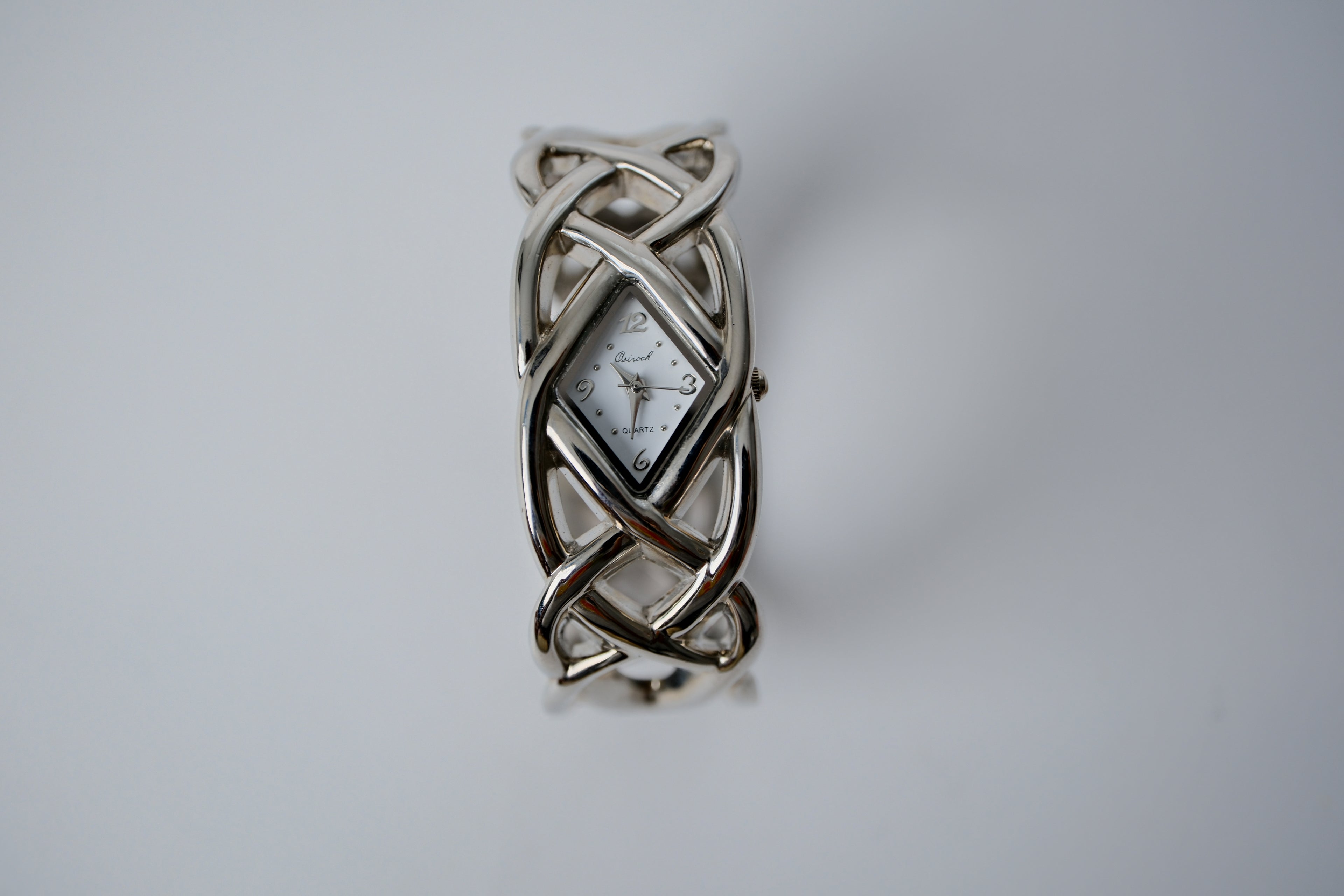 Vintage Osirock Silver Watch Bangle