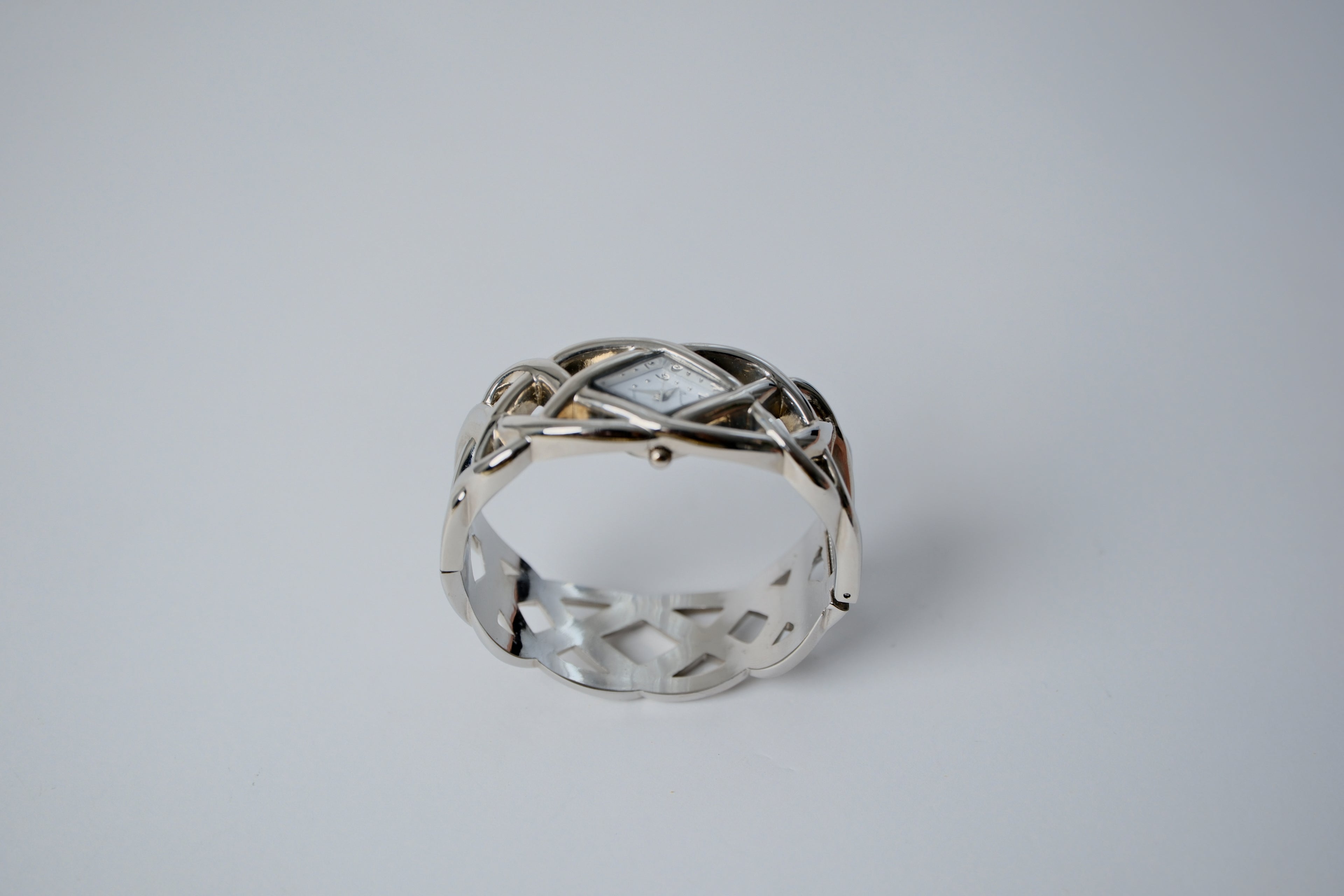 Vintage Osirock Silver Watch Bangle