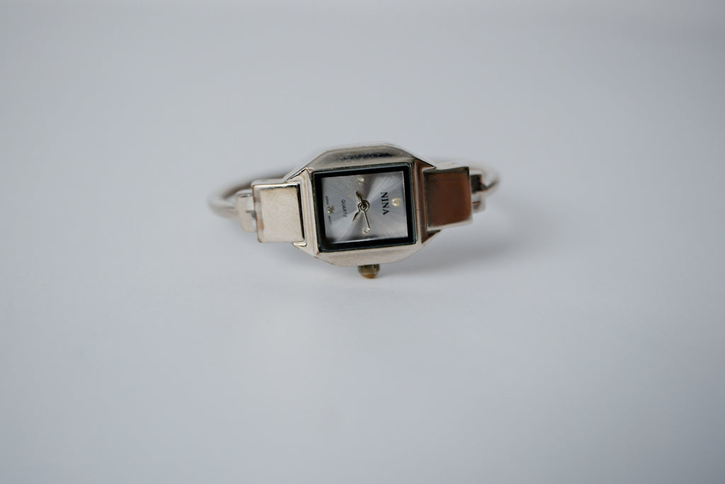 Vintage Nina Silver Watch Bangle