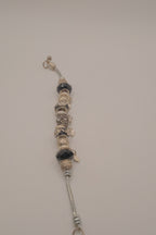 Pandora style Black and silver charm bracelet