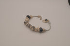 Pandora style Black and silver charm bracelet