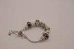 Pandora style Black and silver charm bracelet