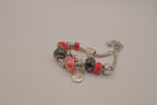 Pandora style Black and Red charm bracelet