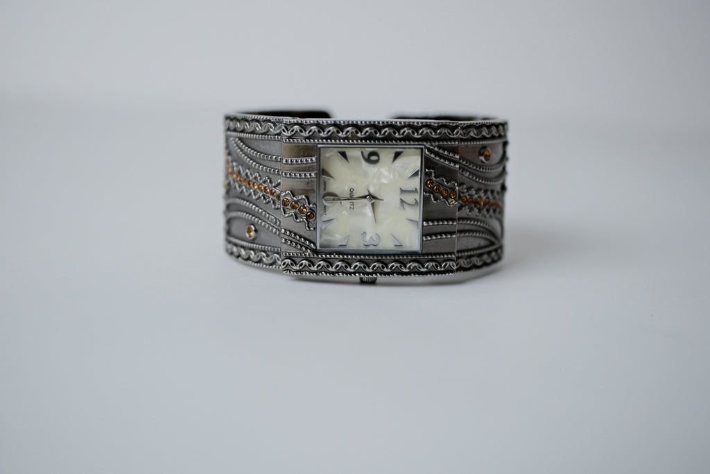Vintage Avon Gunmetal Bangle Watch