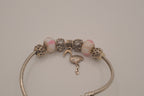 Pandora style flamingo pendant charm bracelet