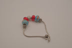 Pandora style Blue and Red charm bracelet