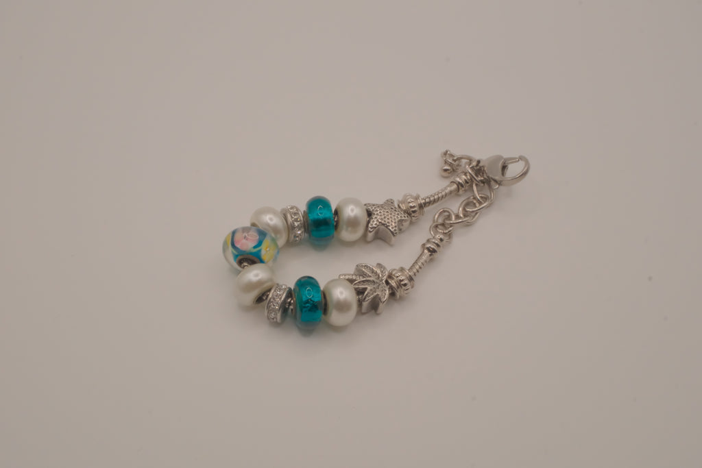 Pandora style Beach themed charm bracelet
