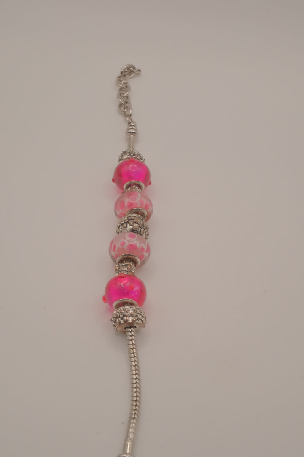 Pandora style Pink charm bracelet