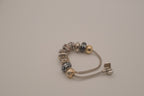Pandora style Black and White rhinestones charm bracelet