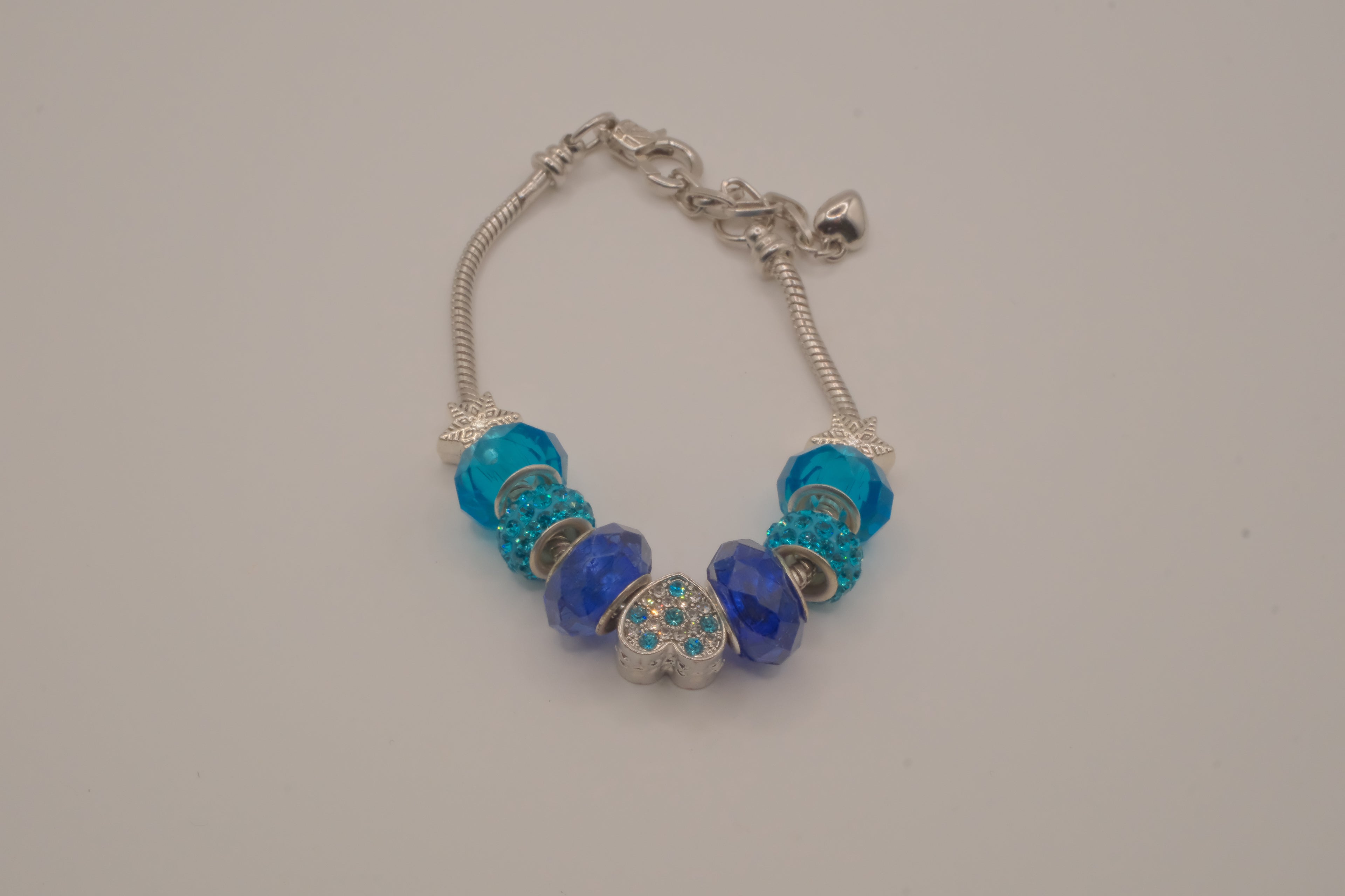 Pandora style Blue and Turquoise bracelet