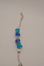 Pandora style Blue and Turquoise bracelet