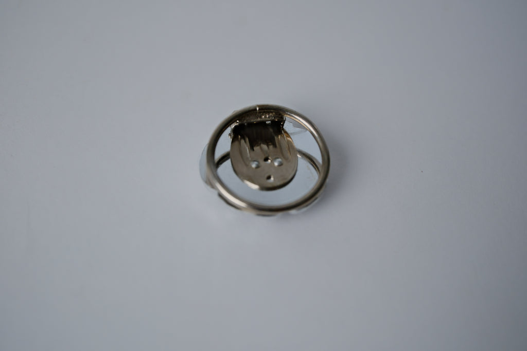 Vintage Silver Rose Scarf Clip