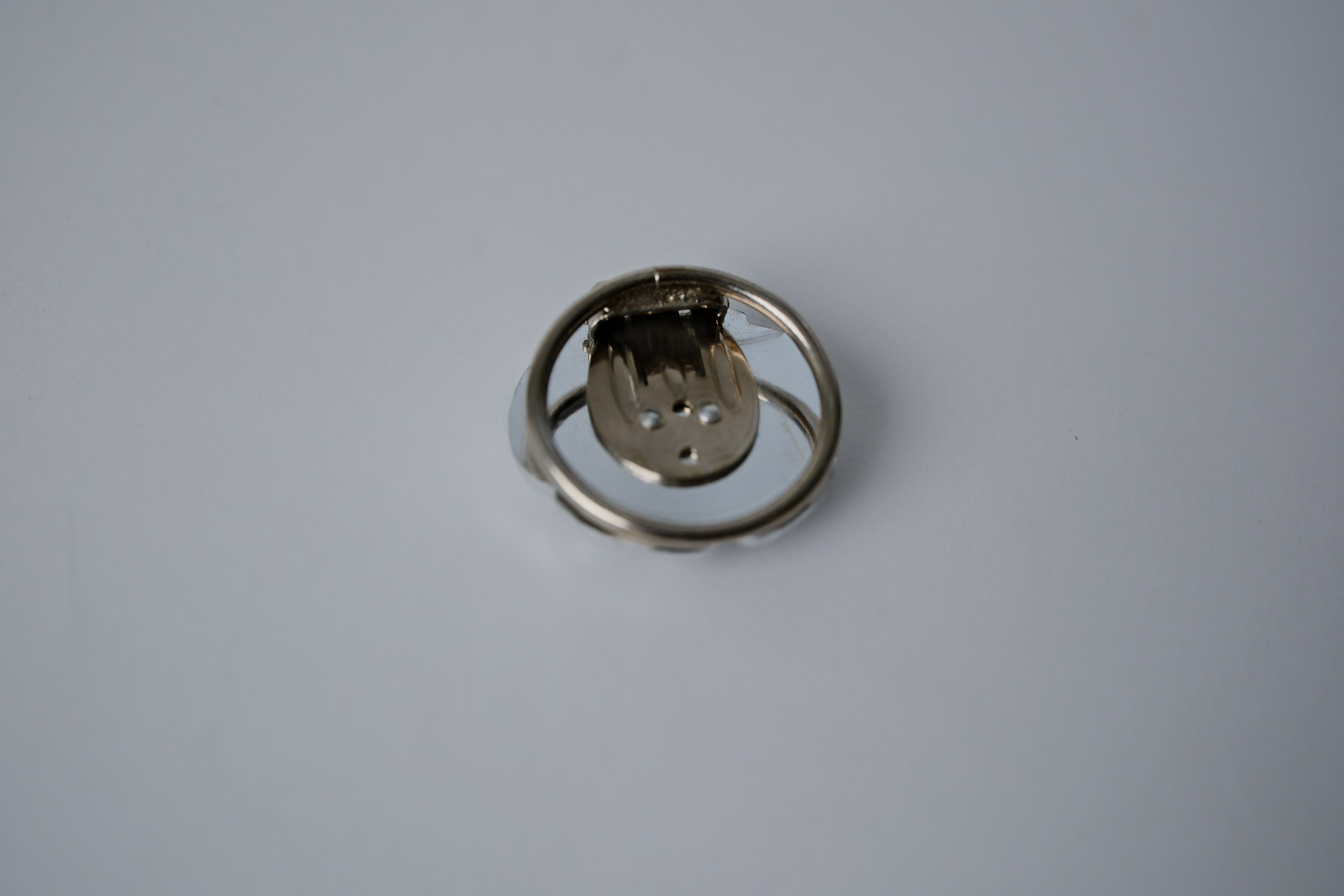 Vintage Silver Rose Scarf Clip