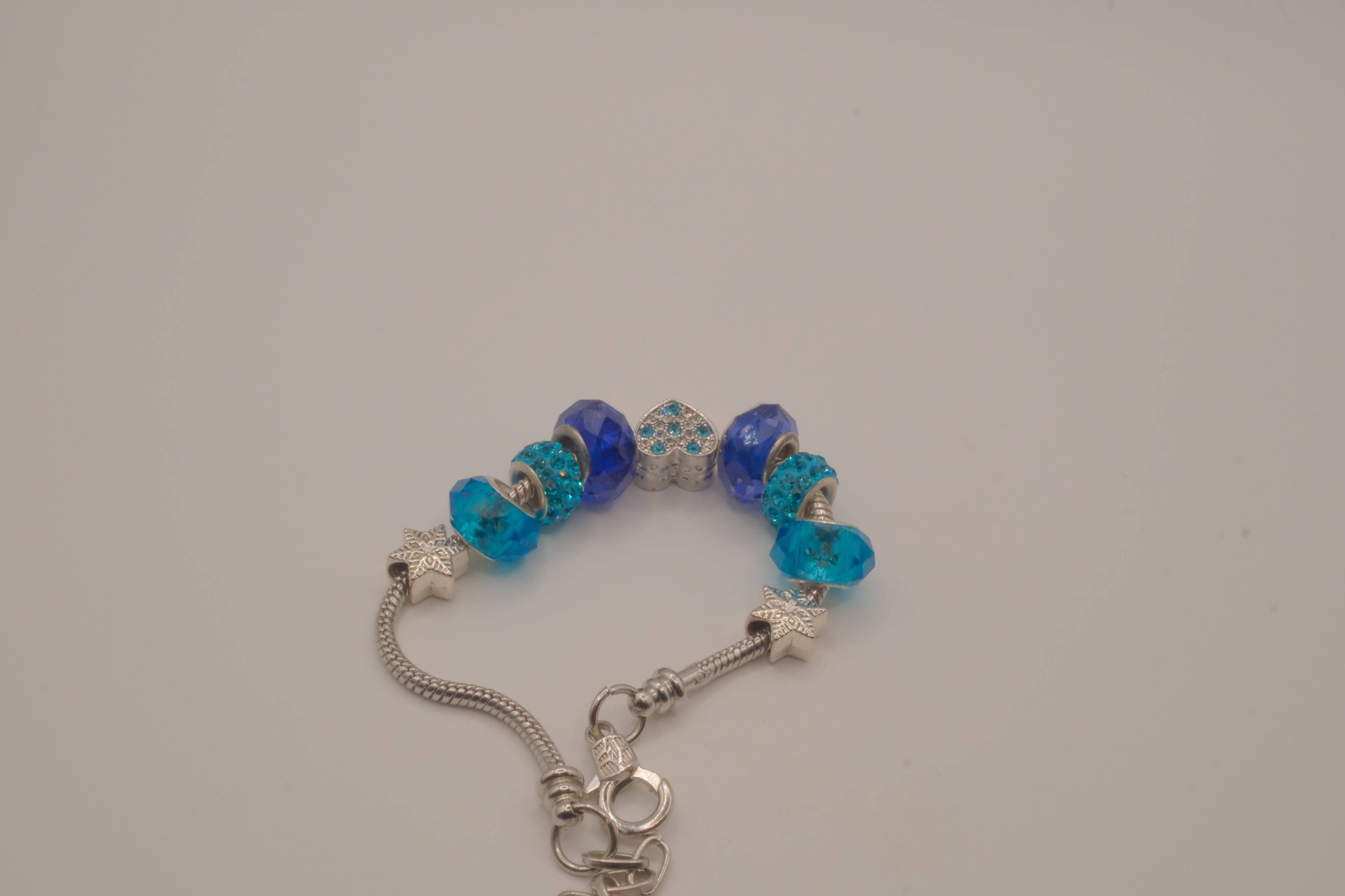 Pandora style Blue and Turquoise bracelet