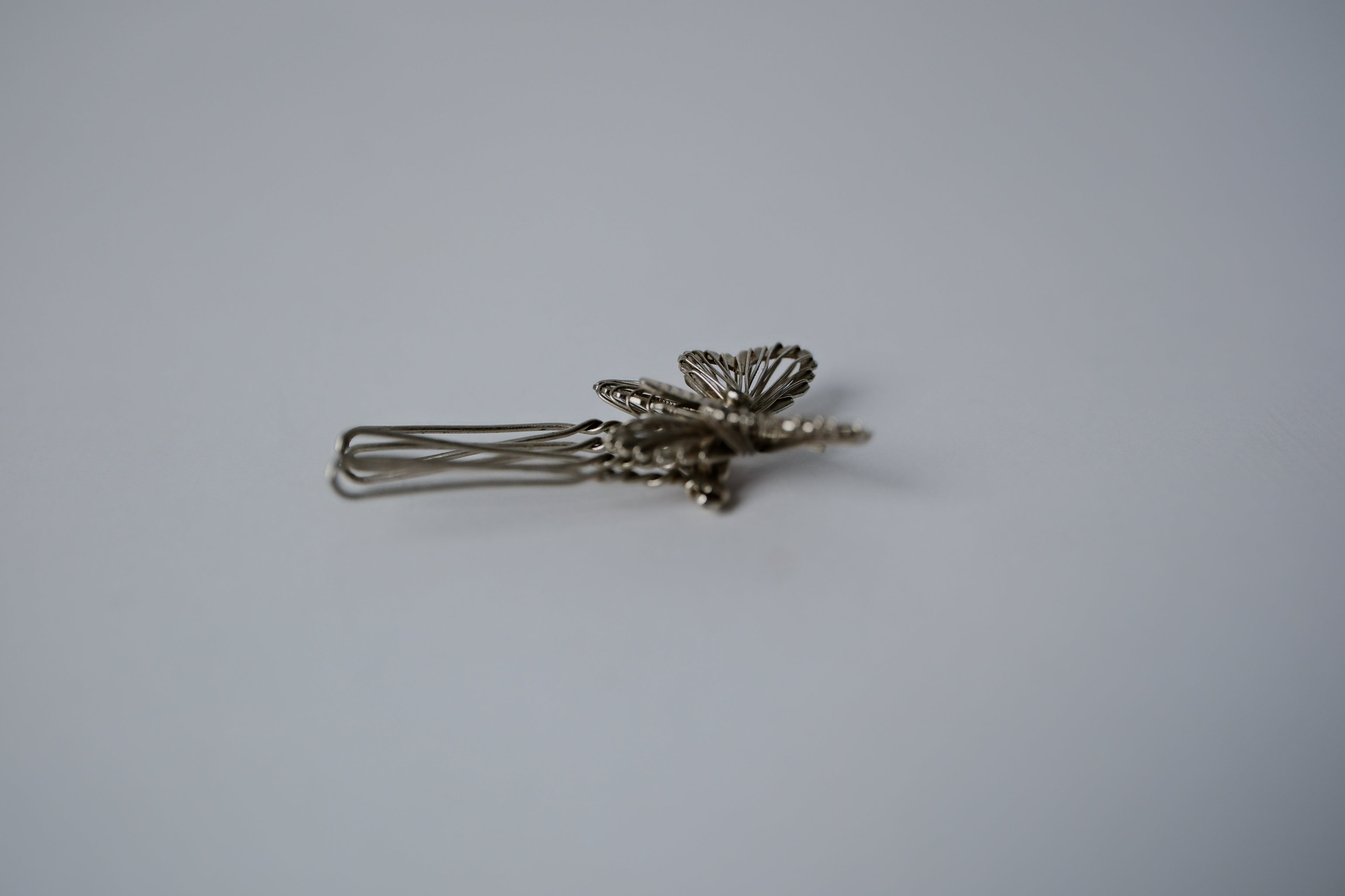 Vintage Silver Butterfly Hair Pin