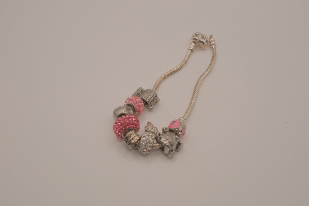 Pandora Pink Animal charms bracelet