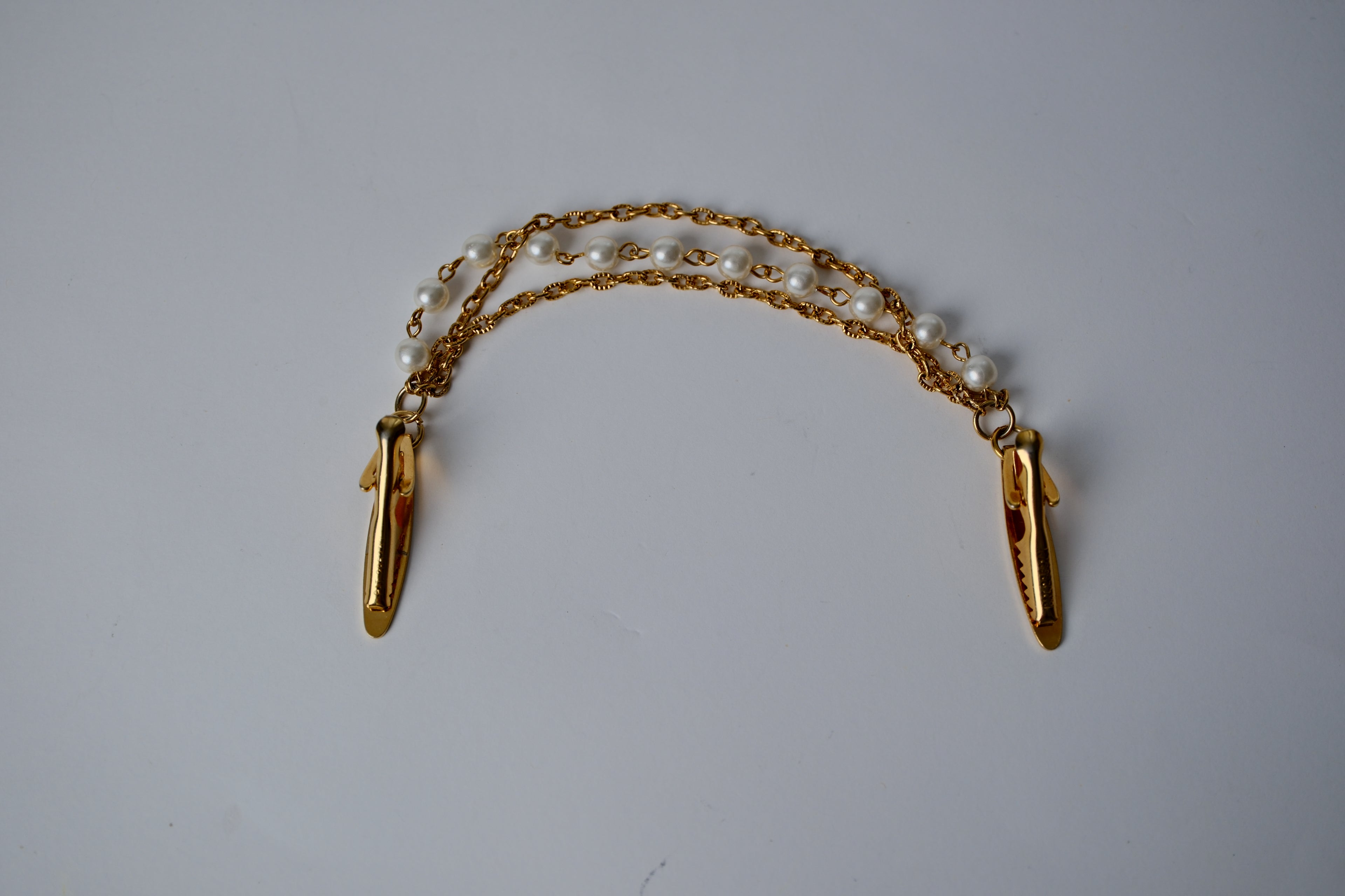 Vintage Gold Pearl Sweater Clip