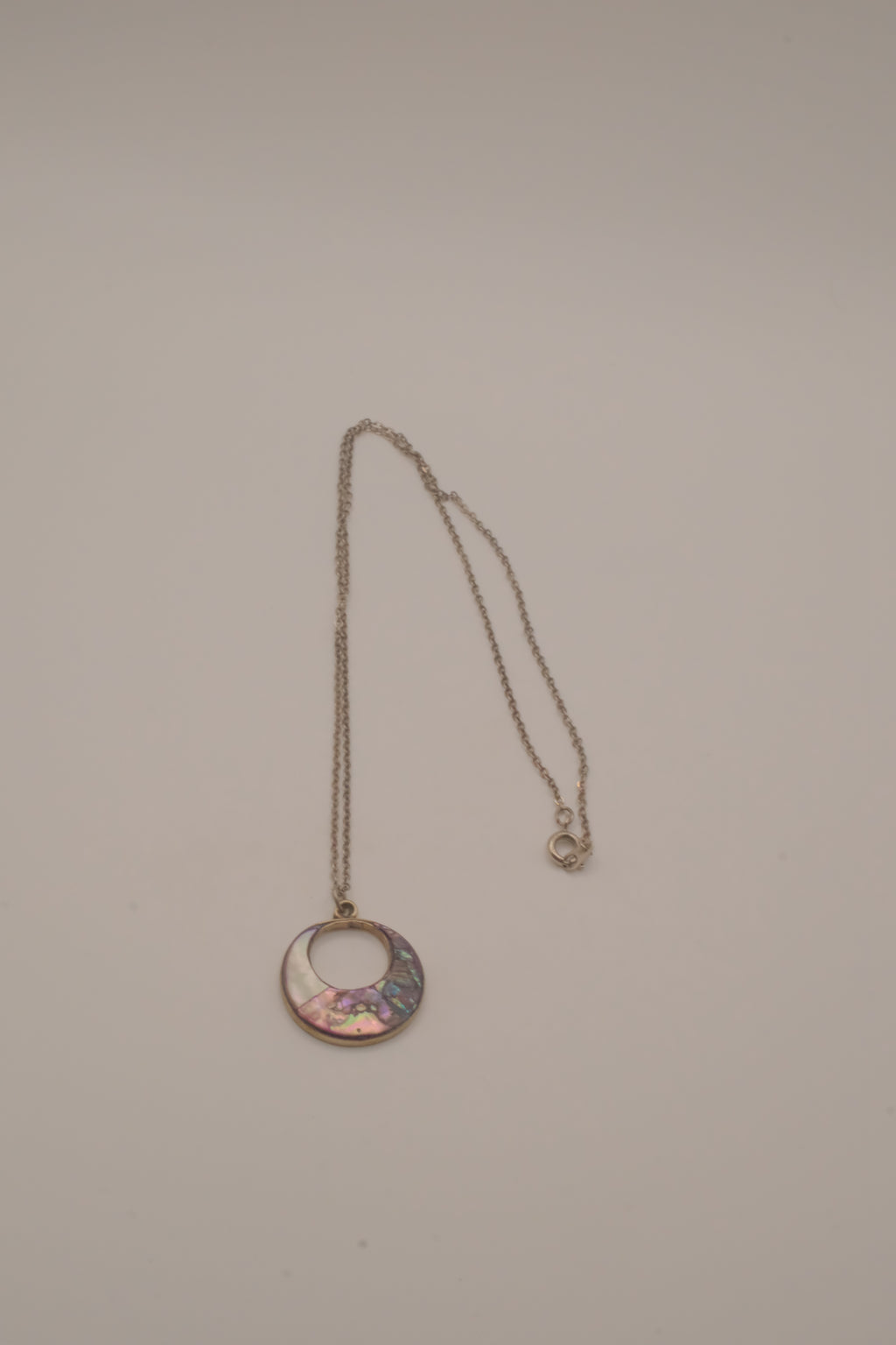 Vintage Mexican Alpaca silver pendant necklace