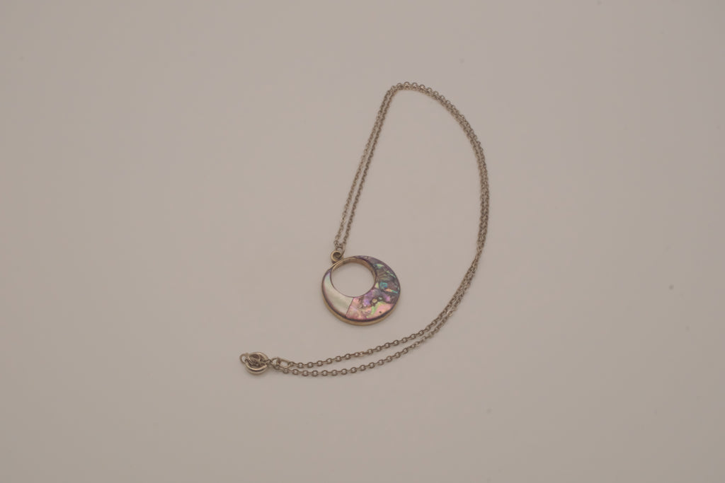 Vintage Mexican Alpaca silver pendant necklace