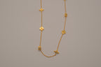 18K GP Geometric Clover Necklace