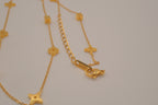 18K GP Geometric Clover Necklace