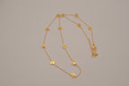 18K GP Geometric Clover Necklace