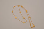 18K GP Geometric Clover Necklace