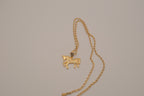 18K GP unicorn pendant necklace