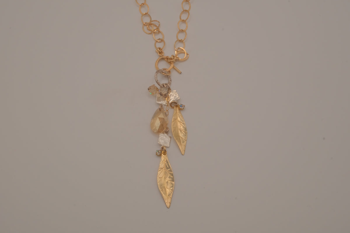 Multi charm crystal Pendant Necklace