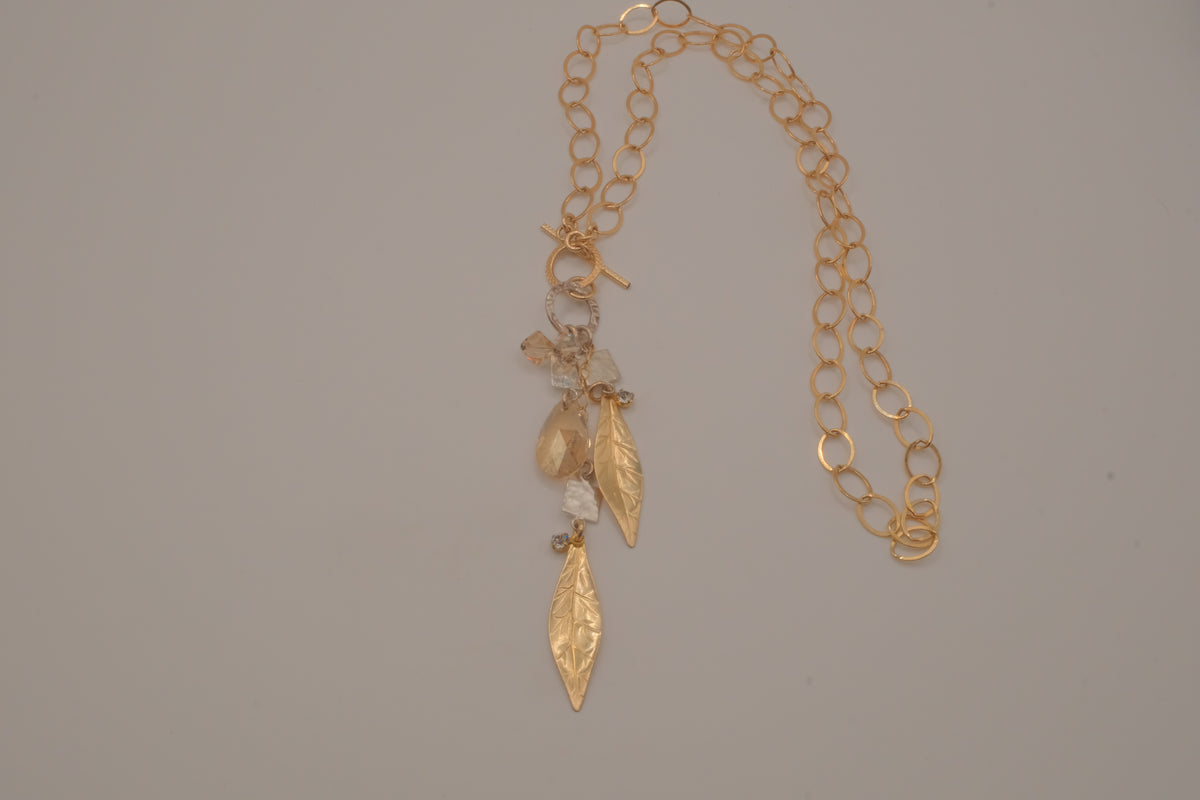 Multi charm crystal Pendant Necklace