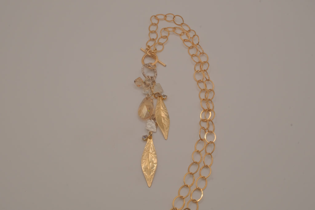 Multi charm crystal Pendant Necklace
