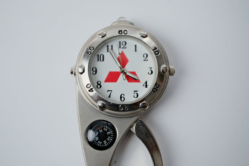 Vintage Mitsubishi carabiner clip-on watch