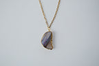 Reworked Purple agate slice chain